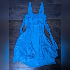 BCBG SILK DRESS, unique one of a kind, asymmetrical, High low